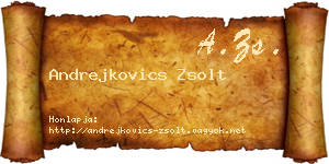 Andrejkovics Zsolt névjegykártya