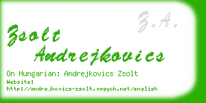 zsolt andrejkovics business card